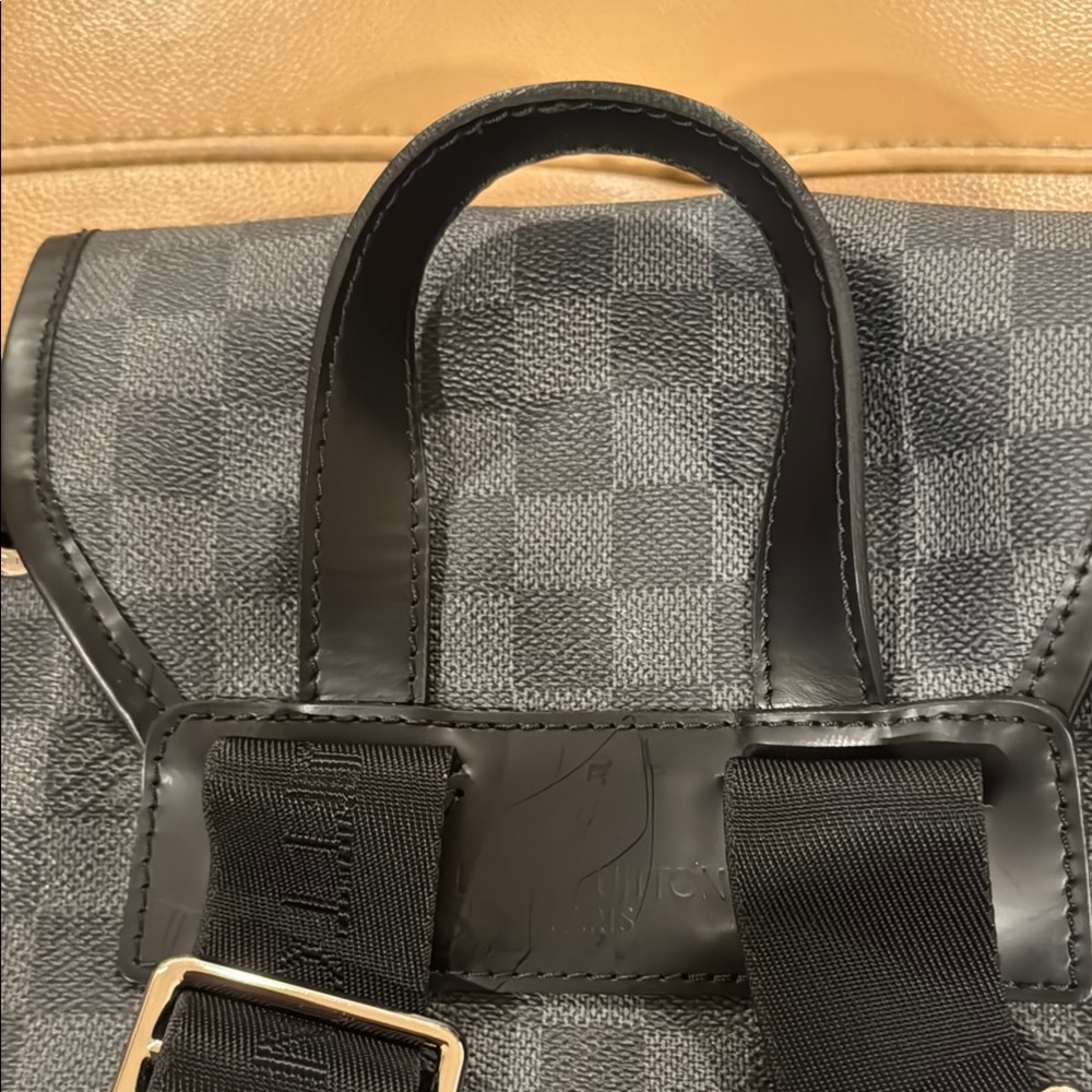Brand New Black Checkered Backpack - Picture 4 of 12